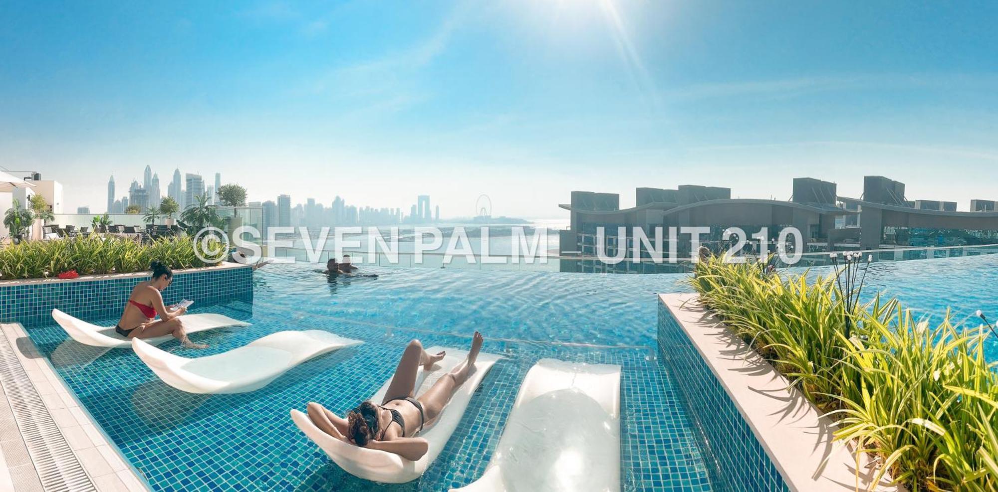 Luxus-Studio Mit Private Beach In Top-Lage, Meerblick & Infinity Pool! Dubaj Exteriér fotografie