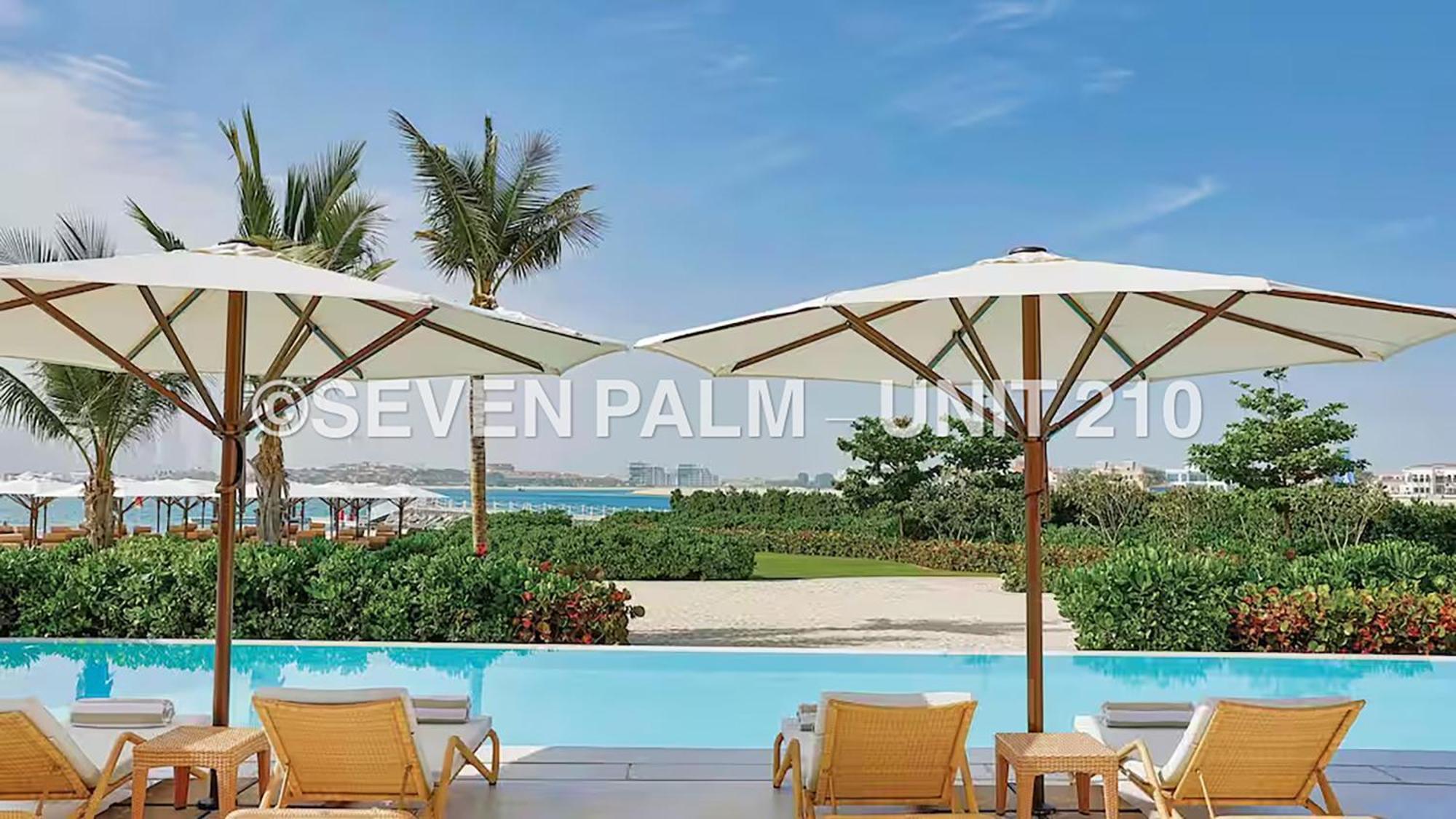 Luxus-Studio Mit Private Beach In Top-Lage, Meerblick & Infinity Pool! Dubaj Exteriér fotografie